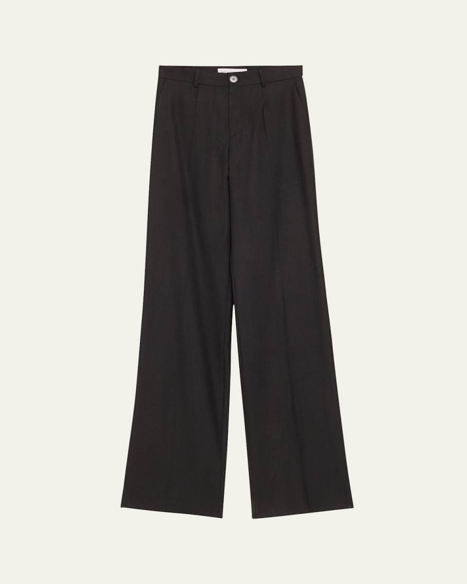Classic Straight Leg Wool Pants